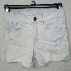 AEO Light Blue Denim High Wasted Shorts